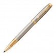 Ручка роллер Parker IM Premium Warm Silver (grey) GT